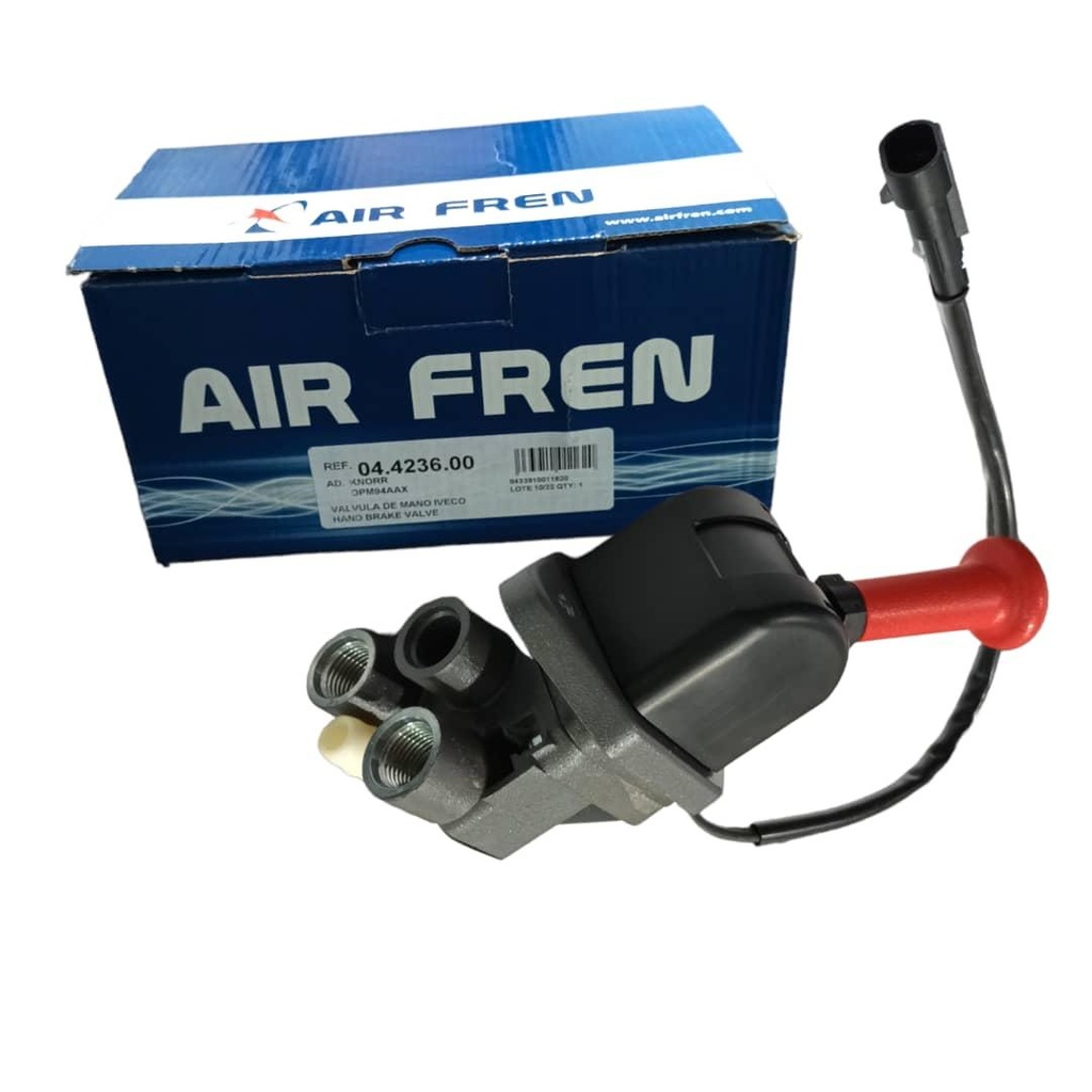 VALVULA MACHIMBRAKE FRENO MANUAL ROJO 3 VIAS IVECO STRALIS / TRAKKER