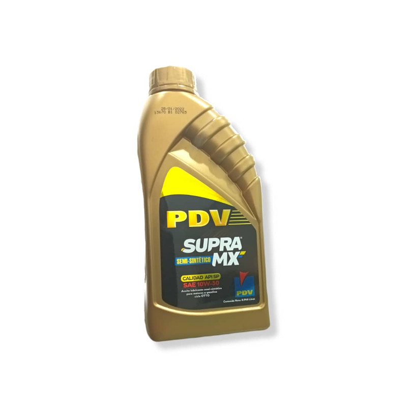 ACEITE DE MOTOR SUPRA MX 10W30 SEMI SINTETICO GASOLINA PDV