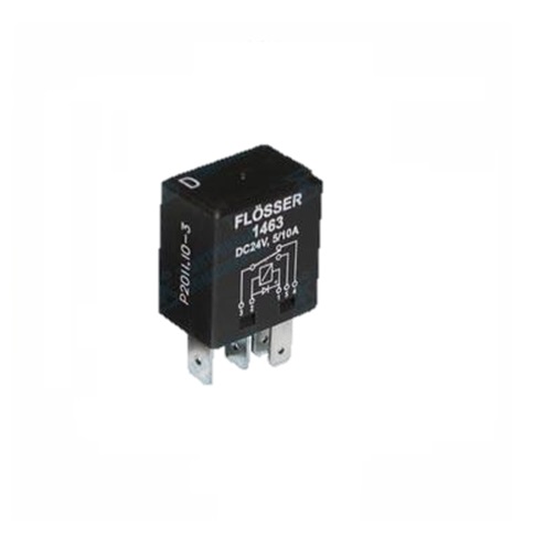 MICRO RELE CON DIODO 5 PATAS 5 / 10 Amps. 24Volts.