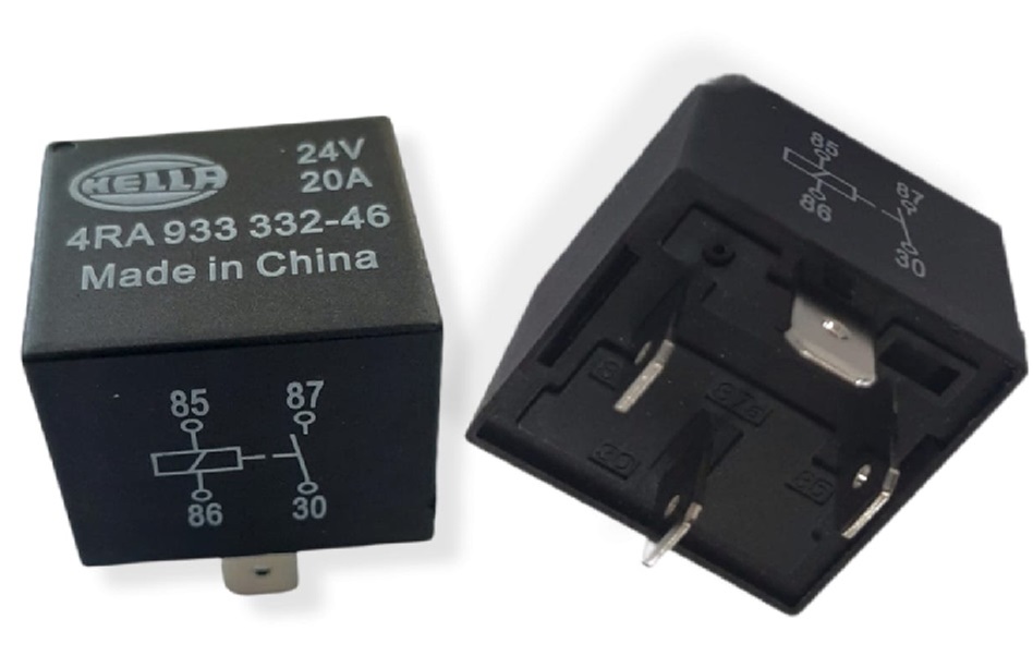 RELE 24 Volts. 20 Amps. 4 POLOS CONTINUOS HELLA
