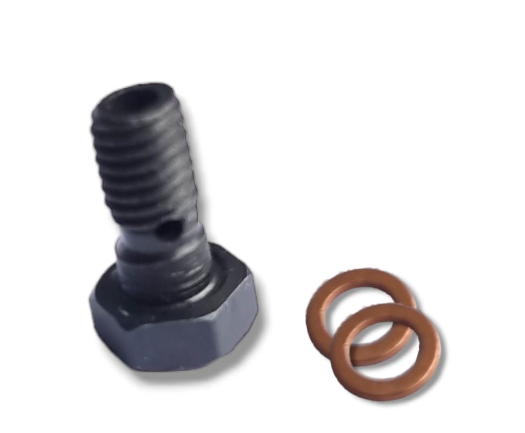 TORNILLO HUECO RACOR RETORNO GASOIL CON ARANDELAS