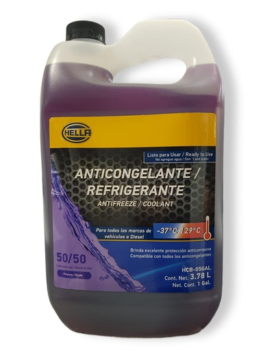 [HCBP-05GAL] GARRAFA DE REFRIGERANTE BLUE / PURPLE DEX-COOL 50% HELLA