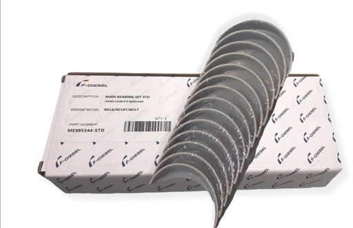 [ME995344-STD-FD] JGO. CONCHAS BANCADA LARGA STD 6D16T / MITSUBISHI FK-617 (largo 83.955mm)