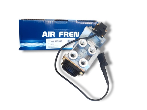 [03.527048] VALVULA PRINCIPAL DE FRENO DUPLEX 2 CUERPOS SENSOR 4 PINES IVECO STRALIS / TRAKKER AIR-FREN