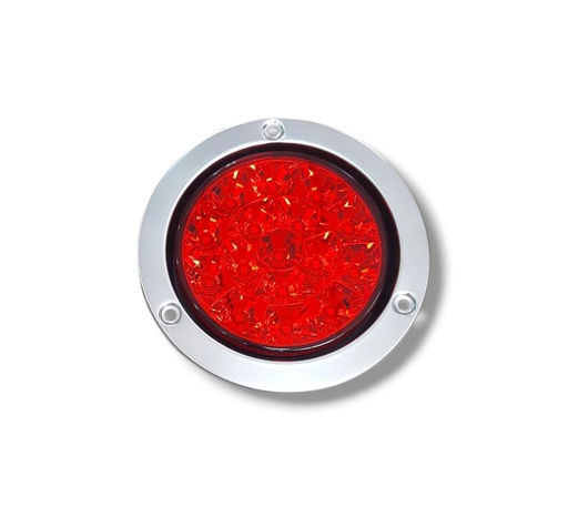 [SD-20159-RR] FARO STOP REDONDO LED ROJO 12V/24V ARO CROMADO